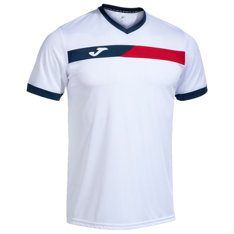 Joma Court wit rood t-shirt