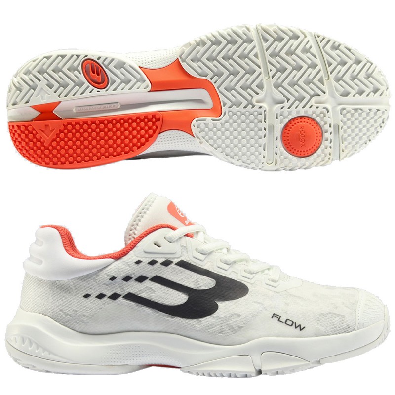 Bullpadel Flow 24I white orange dames 2024 Bullpadel Flow 24I white orange dames 2024