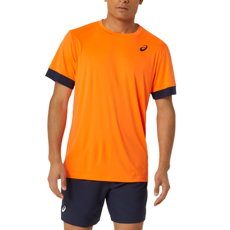 Asics Men Court SS Top oranje t-shirt Asics Men Court SS Top oranje t-shirt