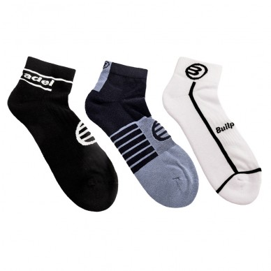 Bullpadel BP2410L zwarte blauwe schaduw sokken