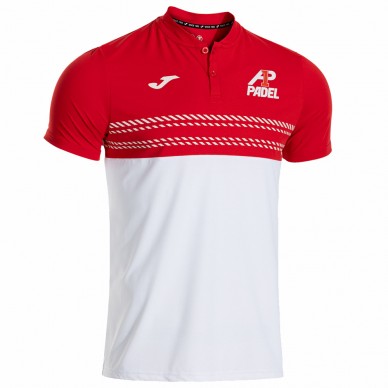 Joma A1 Padel wit rood polo