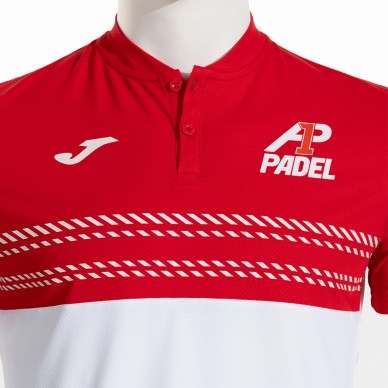 Joma A1 Padel wit rood polo