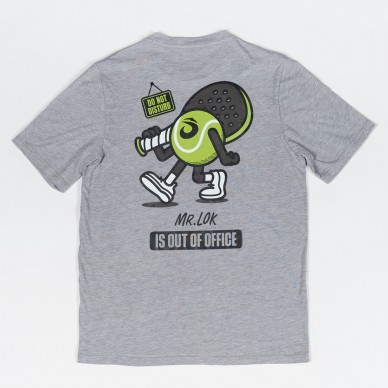 Lok Out Of Office By Mr. M grijs T-shirt