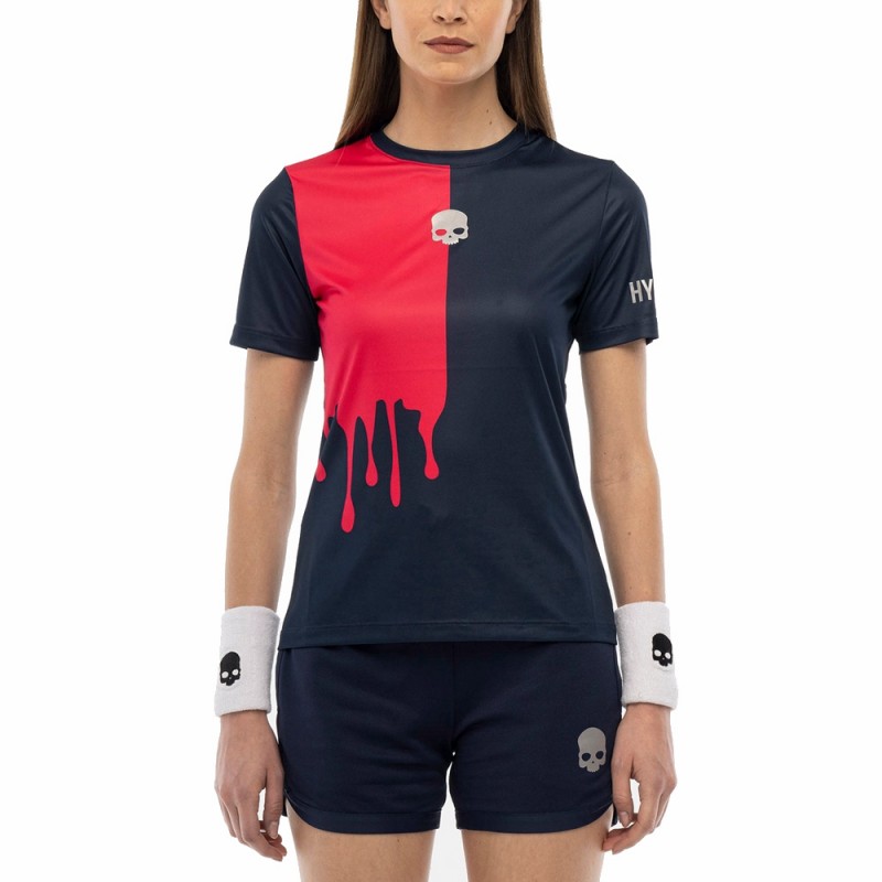 Hydrogen Drip Tech marineblauw fuchsia fluor T-shirt Hydrogen Drip Tech marineblauw fuchsia fluor T-shirt