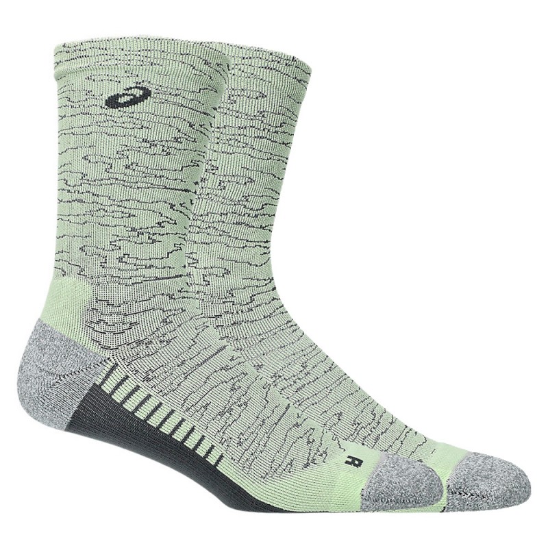 Asics Performance Run Crew groene sokken Asics Performance Run Crew groene sokken