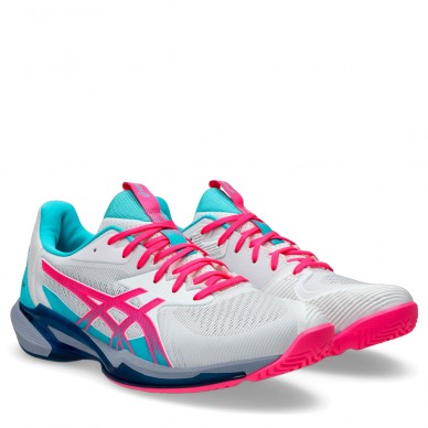 Asics Solution Speed FF 3 Padel white hot pink heren 2025