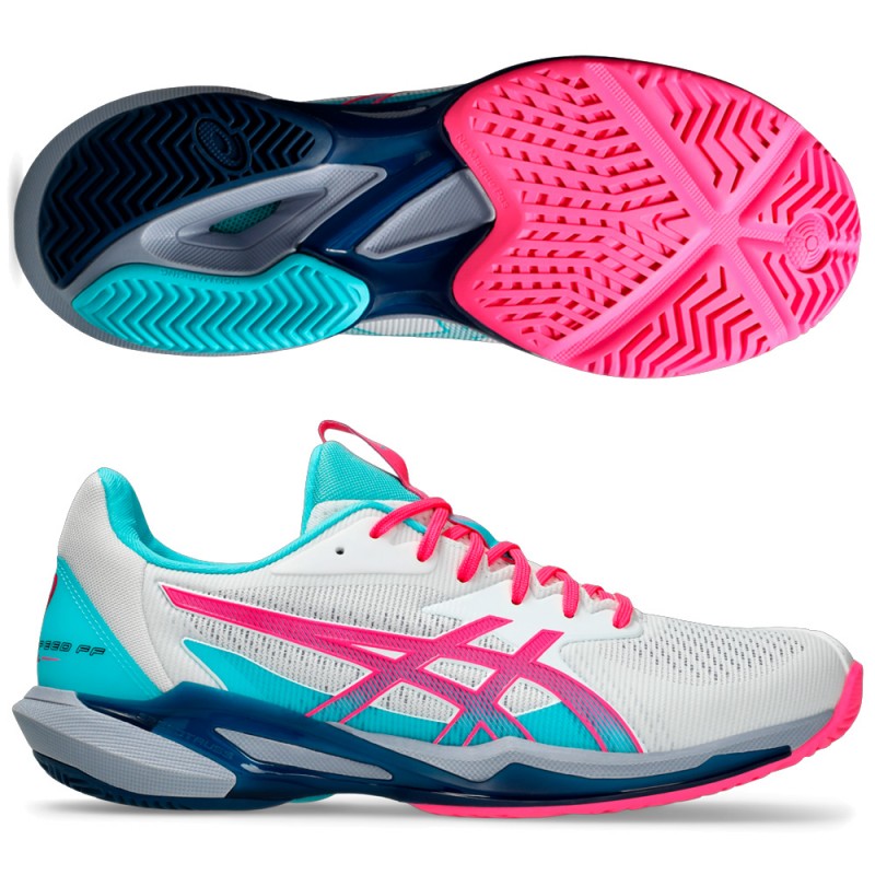 Asics Solution Speed FF 3 Padel white hot pink heren 2025