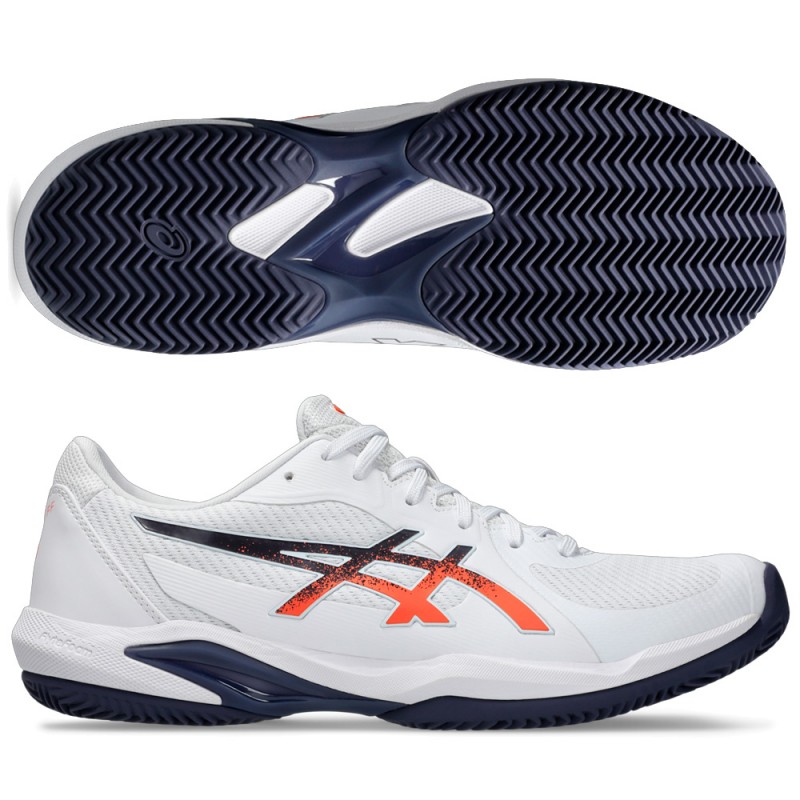 Asics Solution Swift FF 2 Clay white nova orange heren 2025