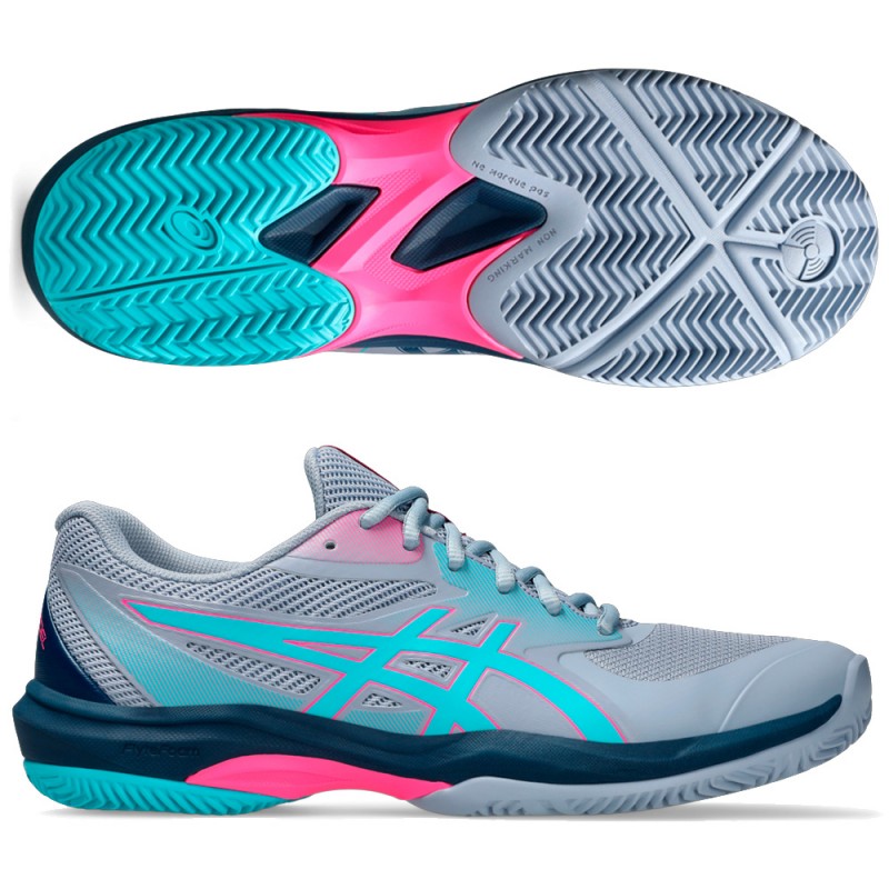 Asics Game FF Padel grey blue energy aqua heren 2025