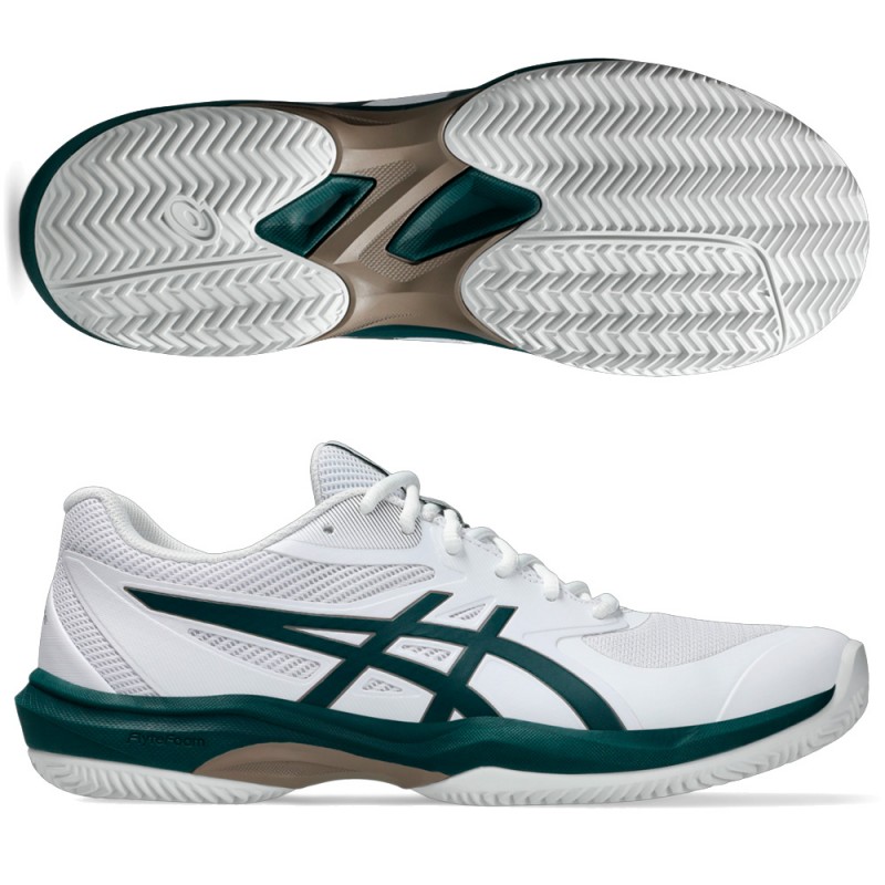 Asics Game FF Clay white saxon green heren 2025