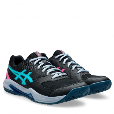 Asics Gel Dedicate 8 Padel Black energy aqua heren 2025