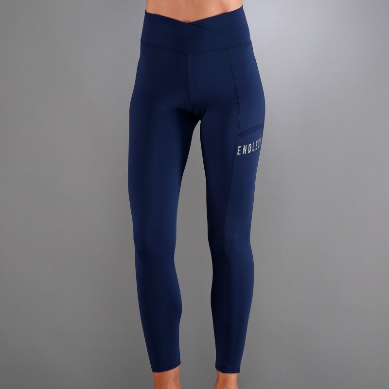 Endless Cross Pocket Marineblauwe Leggings