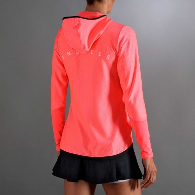 Endless Breath Line Bright Coral hoodie