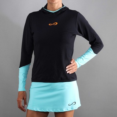 Endless Breath Line Black Aqua hoodie