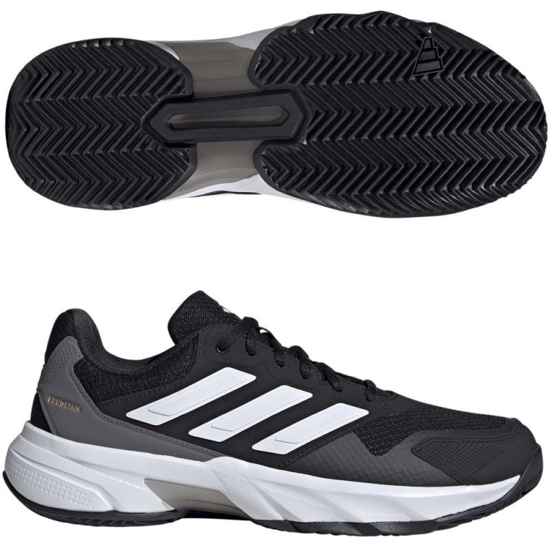 Adidas Courtjam Control M Clay Black heren 2025