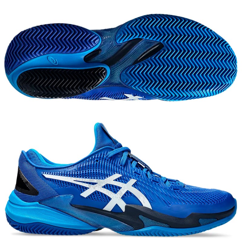Asics Court FF3 Novak Clay tuna blue pure silver heren 2025