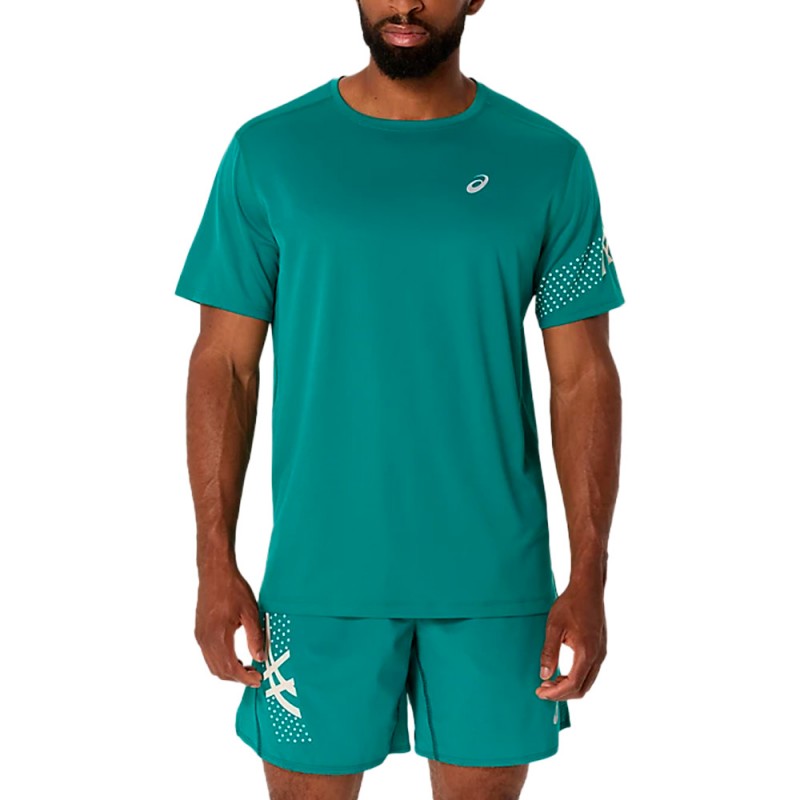 Asics Icon SS Top groene T-Shirt Asics Icon SS Top groene T-Shirt