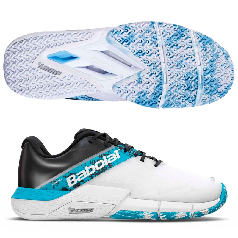 Babolat Movea 2 Men white cyan blue heren 2025 Babolat Movea 2 Men white cyan blue heren 2025