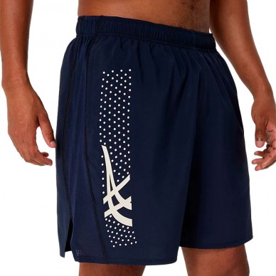 Asics Icon 7In marineblauw Short