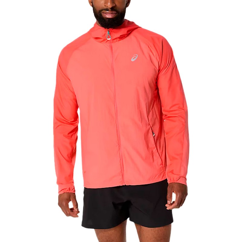 Asics Road Packable koraal jas Asics Road Packable koraal jas