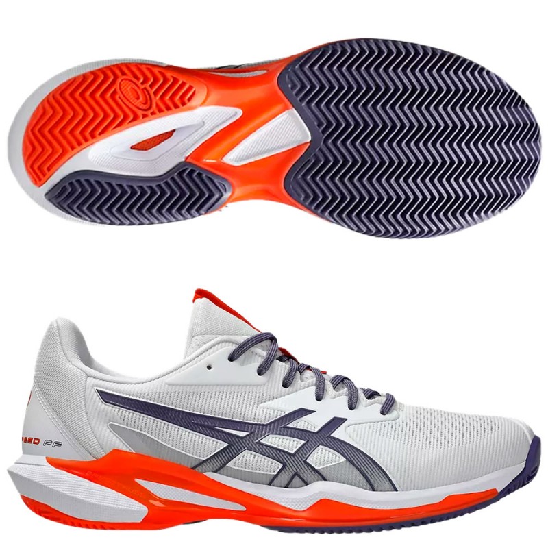 Asics Solution Speed FF 3 Clay white greyish purple heren 2025 Asics Solution Speed FF 3 Clay white greyish purple heren 2025