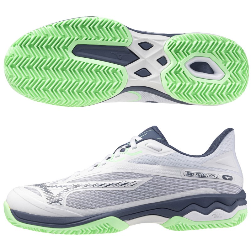 Mizuno Wave Exceed Light CC white heren 2025