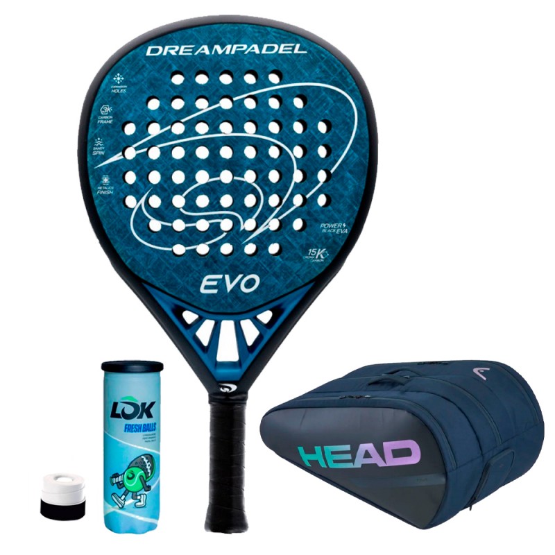 Pack Dreampadel Evo 2025 + Padeltas + Ballen