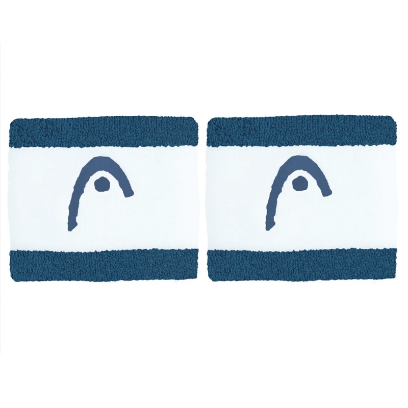 Head polsbandjes Striped 2.5 turquoise witte