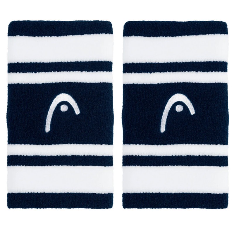 Head polsbandjes Striped 5 blauwe witte Head polsbandjes Striped 5 blauwe witte