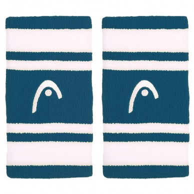 Head Polsbandjes Striped 5 turquoise wit