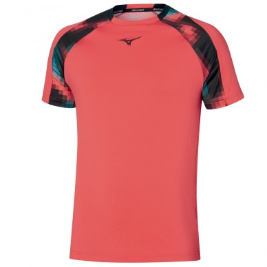 Mizuno Tennis Shadow Tee rood T-shirt