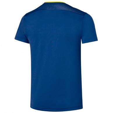 Mizuno Tennis Shadow Graphic Tee blauw gele T-shirt