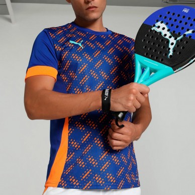 Puma Individual Padel Graphic blauw t-shirt