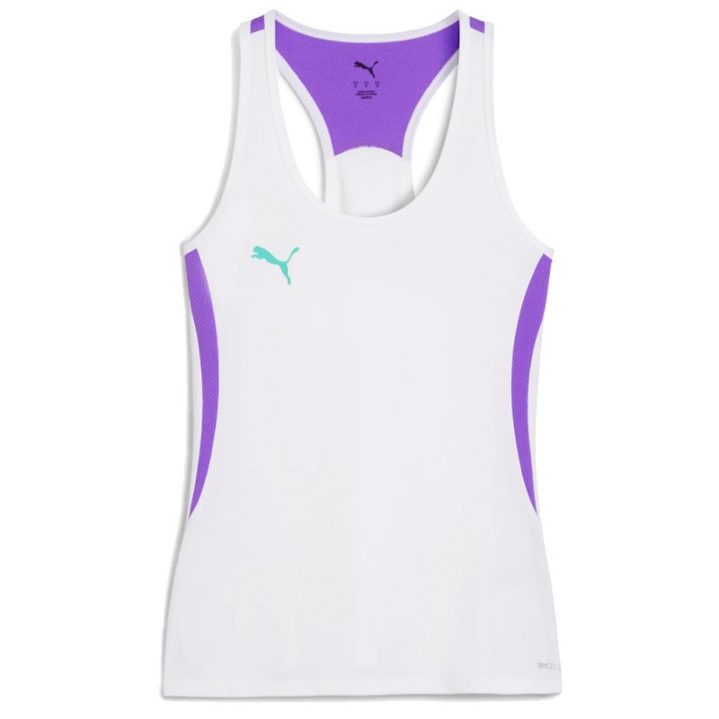 Puma Individual Padel Tank wit lila T-shirt Puma Individual Padel Tank wit lila T-shirt