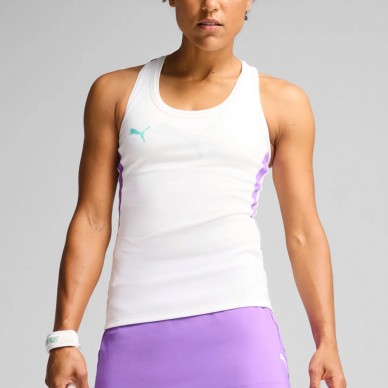 Puma Individual Padel Tank wit lila T-shirt