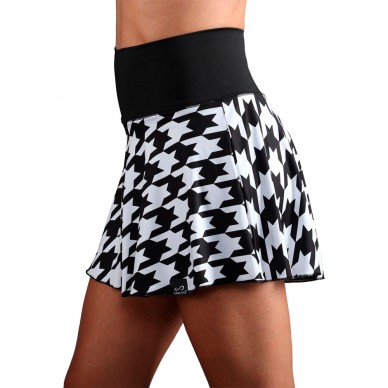 Endless Lux II houndstooth zwarte Skirt