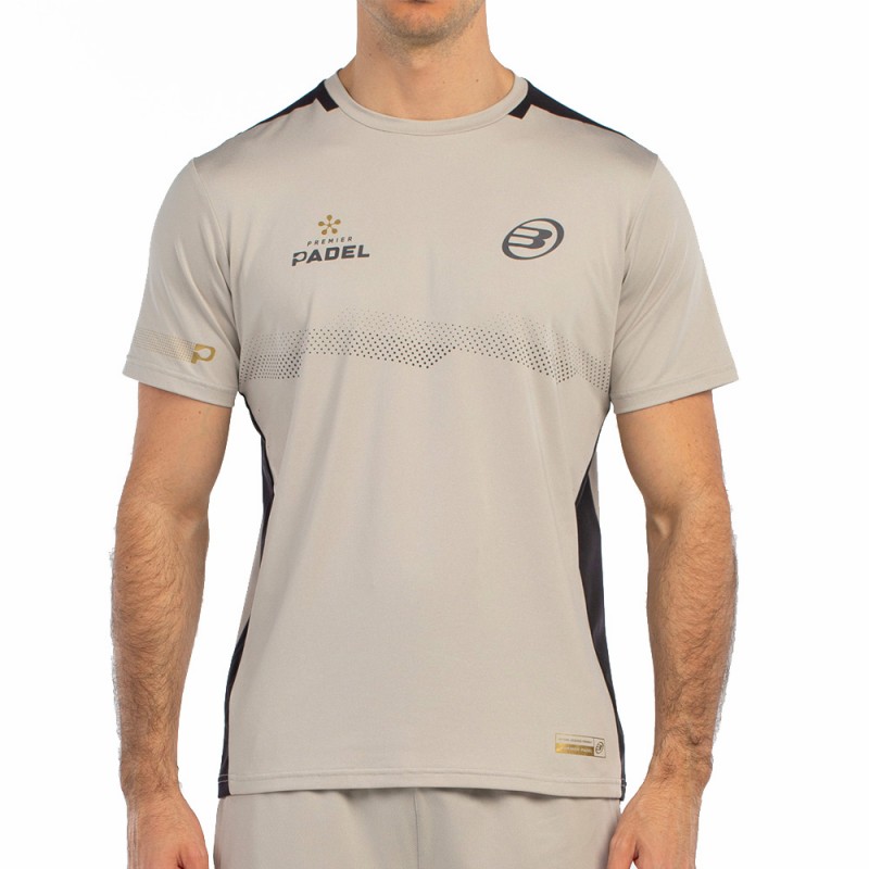 Bullpadel Brece steengrijs melange T-shirt
