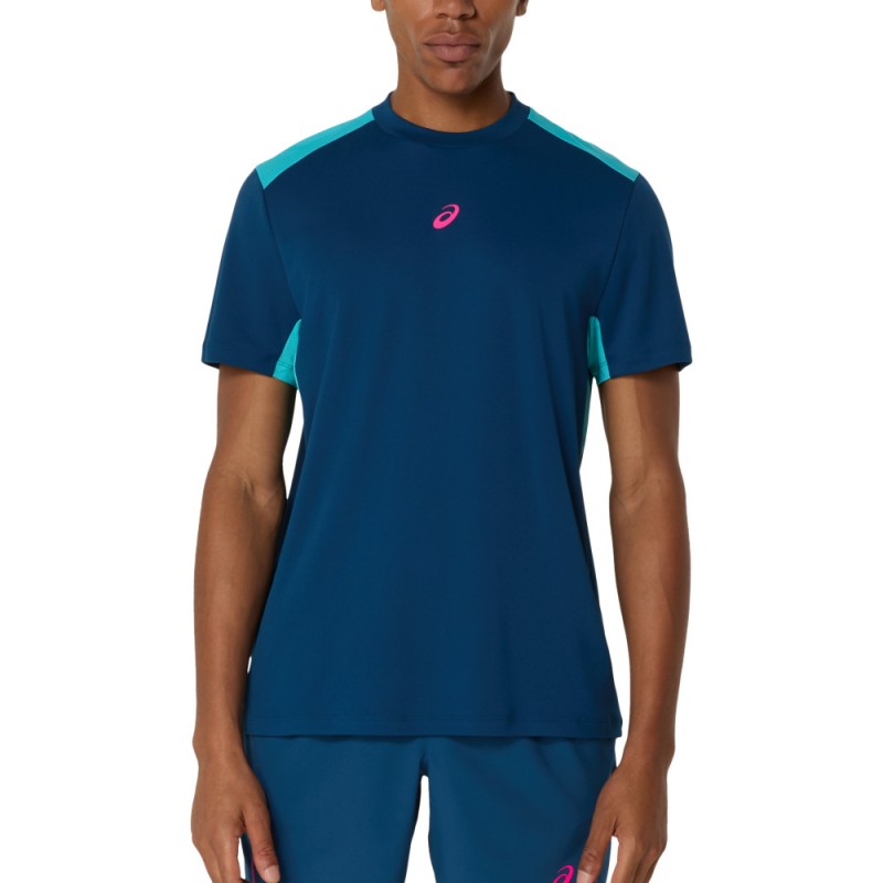 Asics Court SS Top blauwe T-Shirt Asics Court SS Top blauwe T-Shirt