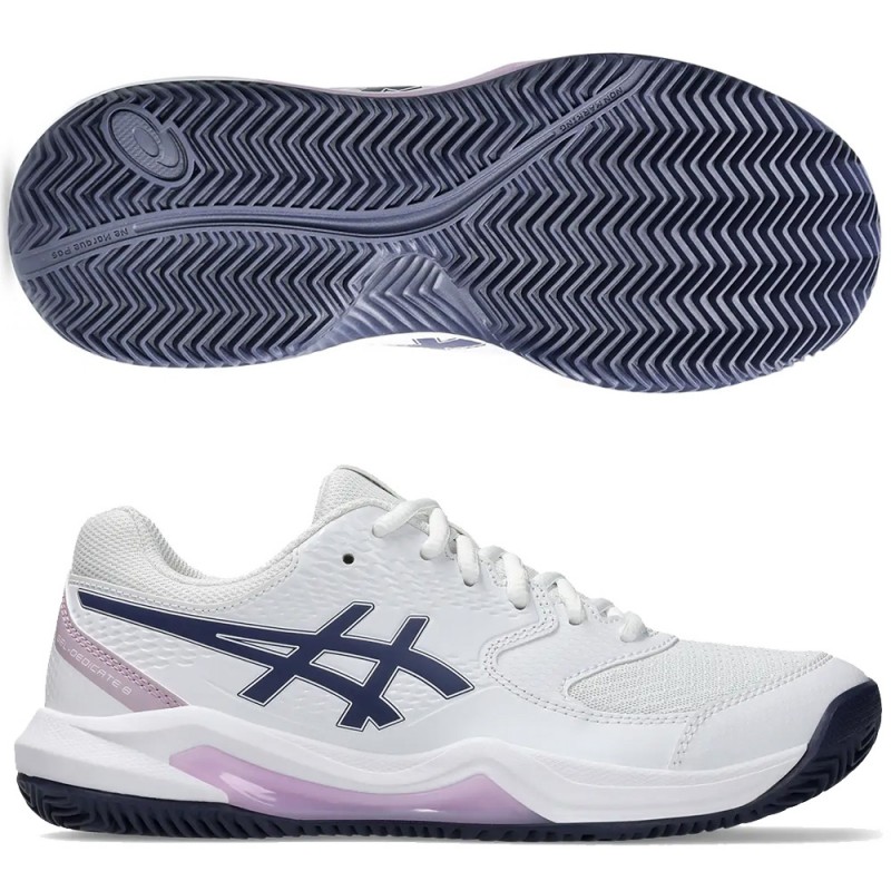 Asics Gel Dedicate 8 Clay witte indigo fog dames 2025