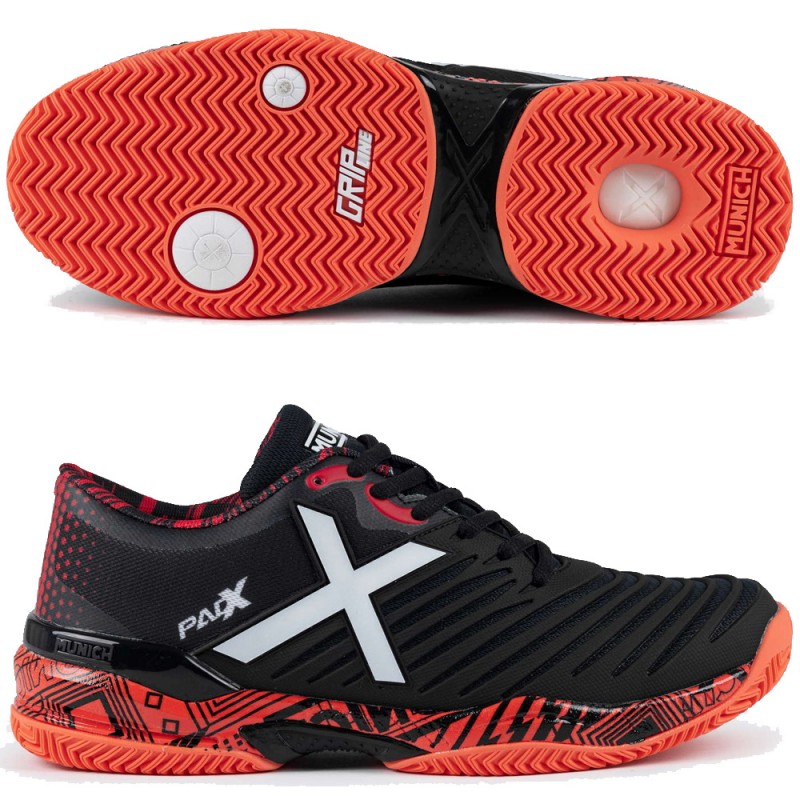 Munich PADX 55 Padel black red heren 2025