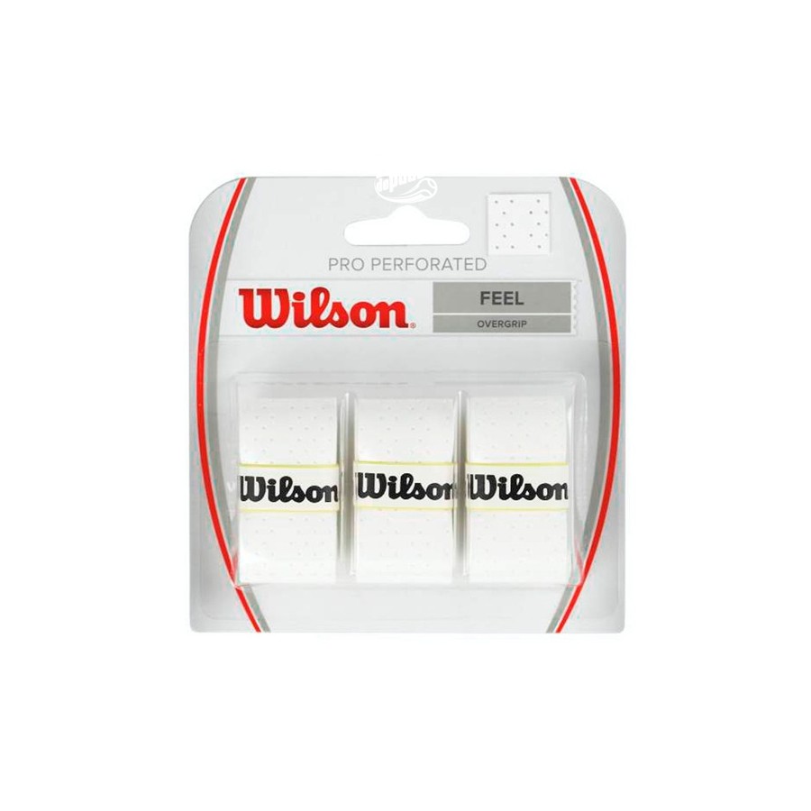 Overgrips Wilson Feel Microperforados Blancos