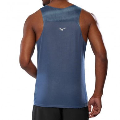 Mizuno Dryaeroflow Graphic Tank blauwe T-shirt