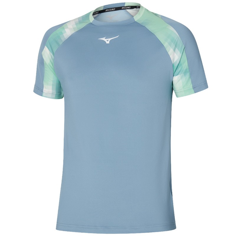 Mizuno Tennis Shadow TEE blauw T-shirt