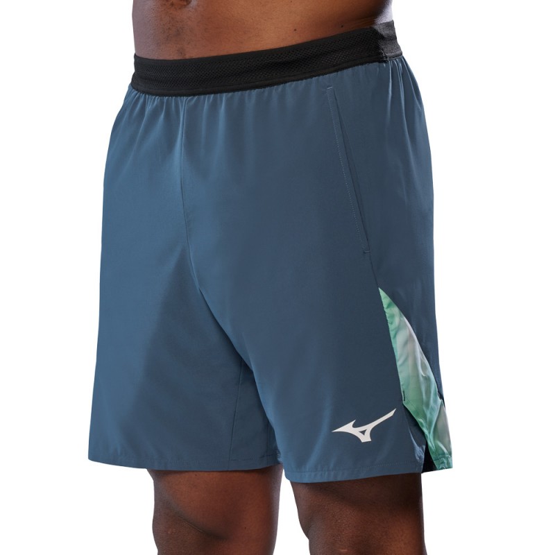 Mizuno Tennis 8IN Amply indigo blauw Short Mizuno Tennis 8IN Amply indigo blauw Short