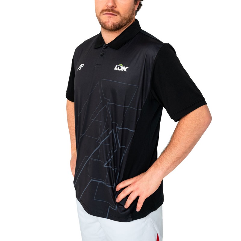 Lok Wilderness A1Padel zwart Polo Lok Wilderness A1Padel zwart Polo