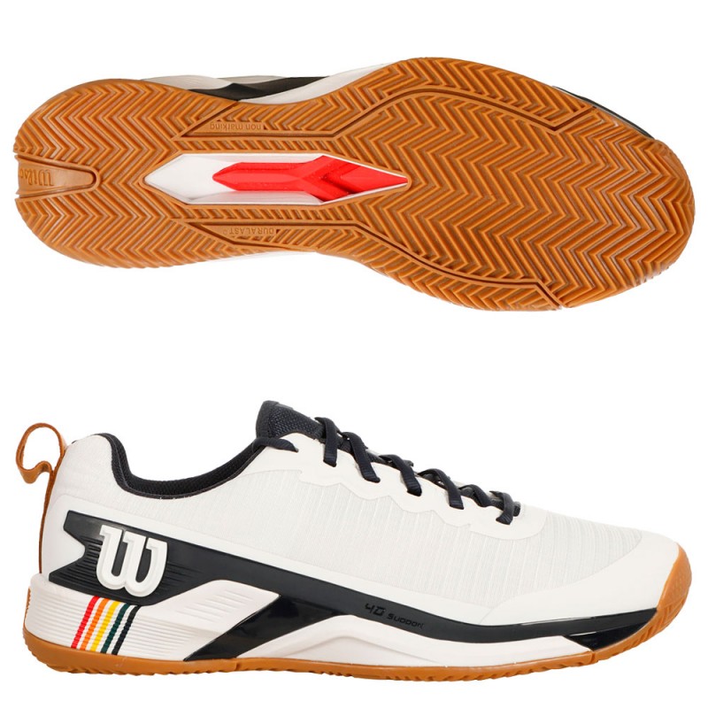 Wilson Rush Pro 4.5 Clay white heren 2025 Wilson Rush Pro 4.5 Clay white heren 2025