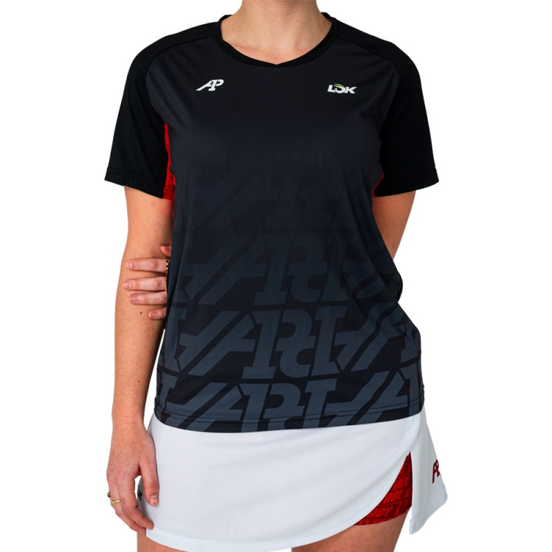 Lok Stanish A1Padel zwart T-shirt Lok Stanish A1Padel zwart T-shirt