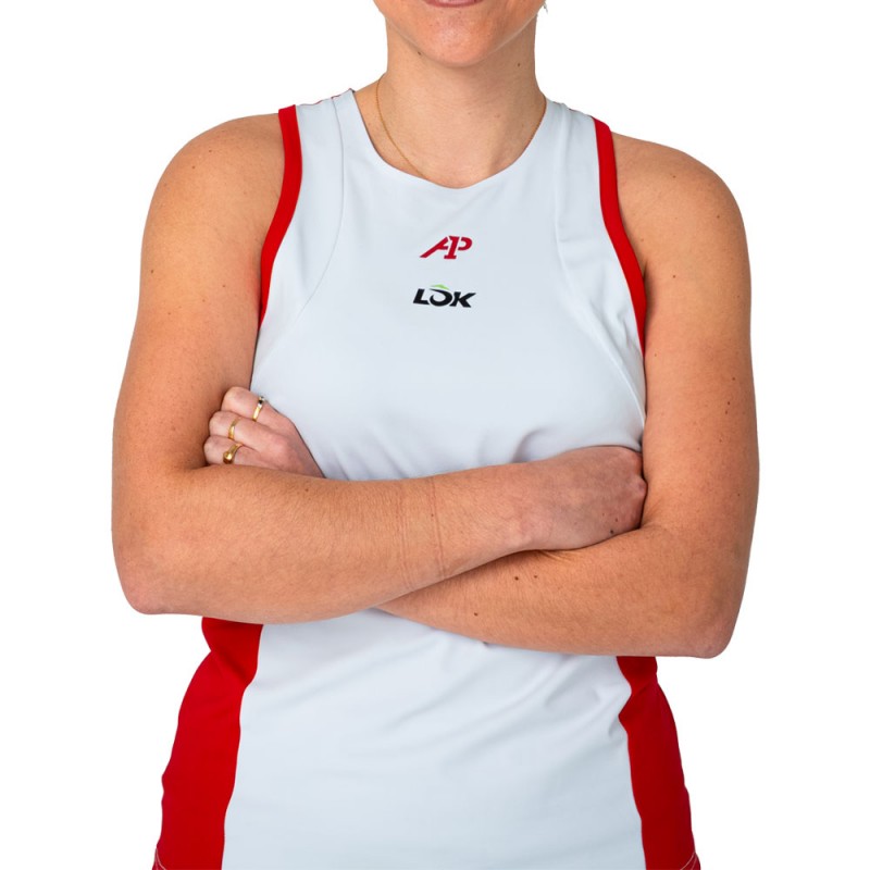 Lok Elk A1Padel wit rood T-shirt Lok Elk A1Padel wit rood T-shirt