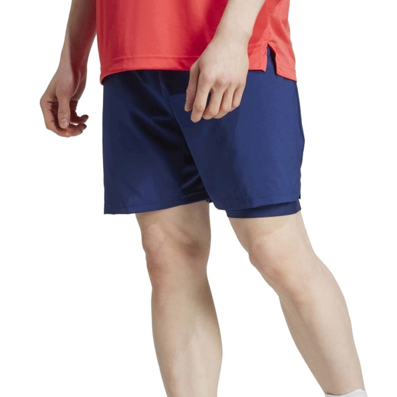 Adidas Club 2EN1 donkerblauw Short