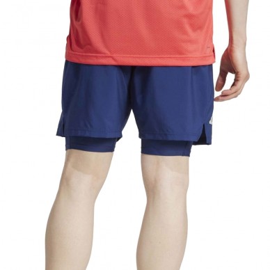 Adidas Club 2EN1 donkerblauw Short